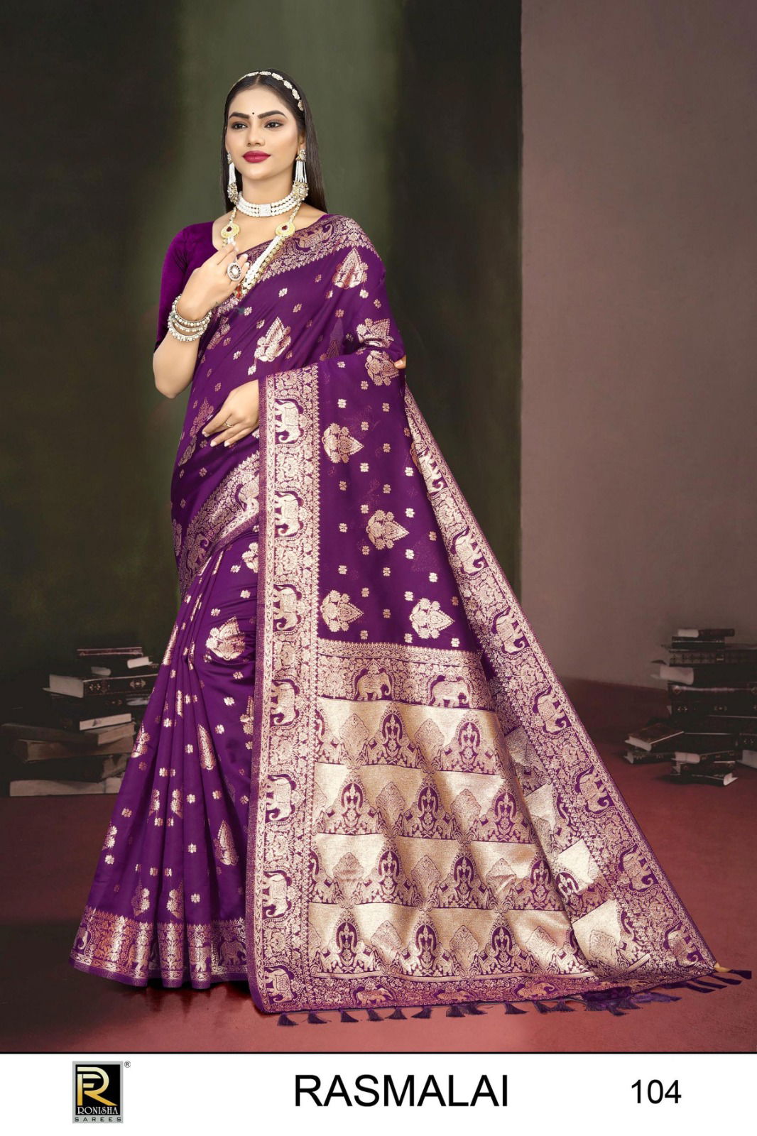 Rasmalai 1 By Ronisha Designer Banarasi Silk Sarees Wholesale Clothing Suppliers In India
